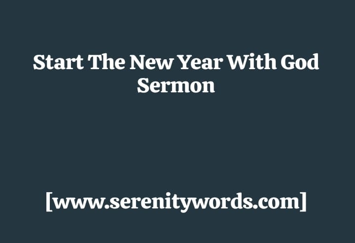 start the new year with God